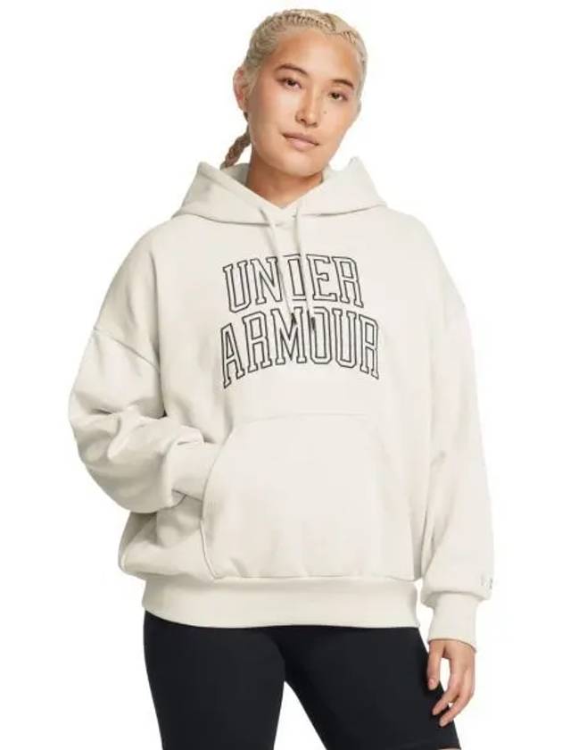 Women s Icon Heavyweight Terry Oversized Hoodie 1386494 110 - UNDER ARMOUR - BALAAN 1