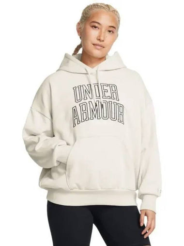 Women s Icon Heavyweight Terry Oversized Hoodie 1386494 110 - UNDER ARMOUR - BALAAN 1