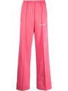 Women's Loose Striped Track Pants Pink - PALM ANGELS - BALAAN.