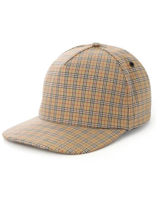 Cotton Micro Check Ball Cap Beige - BURBERRY - BALAAN 2