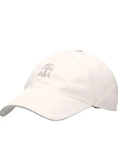 Embroidered Logo Ball Cap White - BRUNELLO CUCINELLI - BALAAN 1