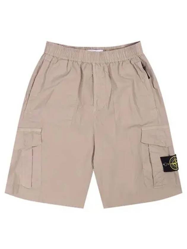 Men's Waffen Patch Bermuda Shorts Beige - STONE ISLAND - BALAAN 2