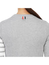 Engineered 4 Bar Stripe Loopback Jersey Knit Crewneck Sweatshirt Light Grey - THOM BROWNE - BALAAN 8