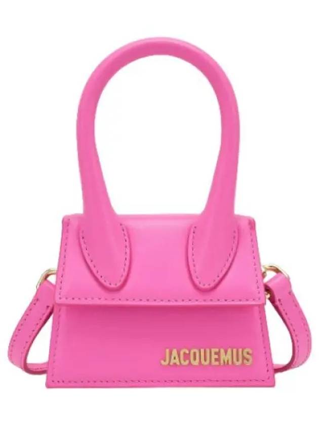 Jacquemus Mini Le Chiquito Shoulder Bag Neon Pink - JACQUEMUS - BALAAN 1