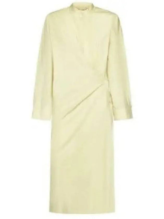 Women's Officer Collar Twisted Midi Dress Ivory - LEMAIRE - BALAAN 2