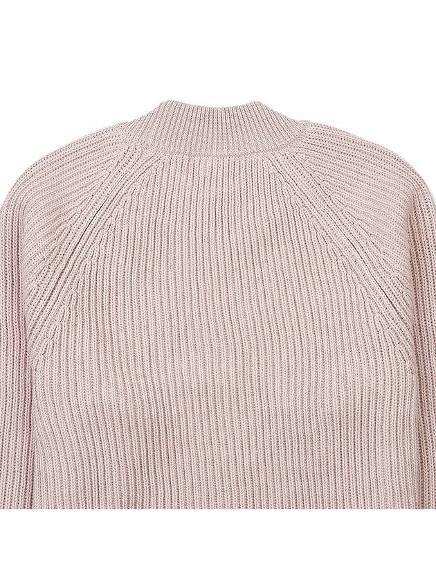 Logo Patch Wool Knit Top Pink - AMI - BALAAN 8