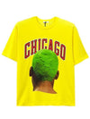 Chicago Graphic Printed Crew Neck Short Sleeve T-Shirt Yellow - IH NOM UH NIT - BALAAN 1