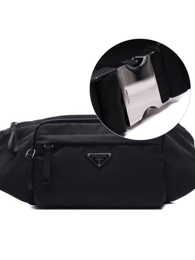 Triangle Logo Nylon Belt Bag Black - PRADA - BALAAN 3