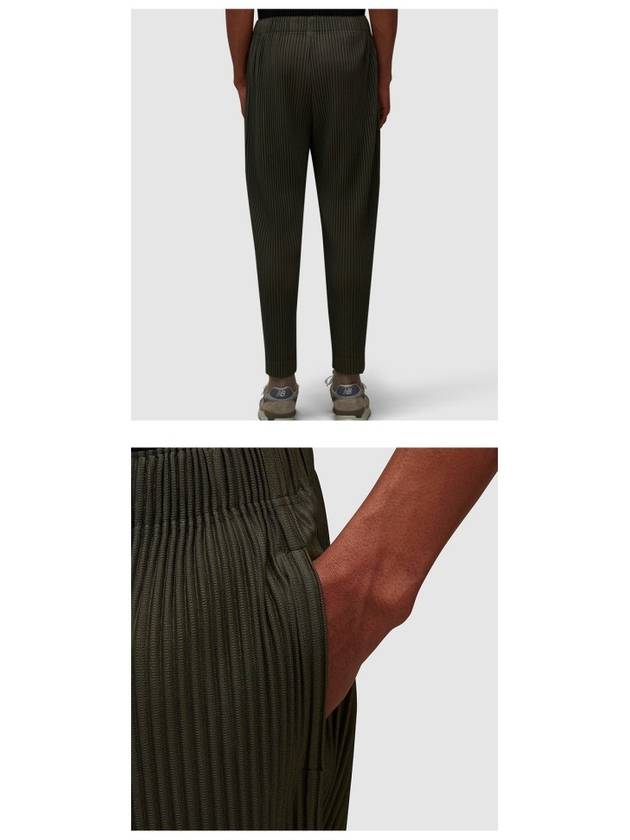 Men's Pleated Straight Pants Khaki - ISSEY MIYAKE - BALAAN 6