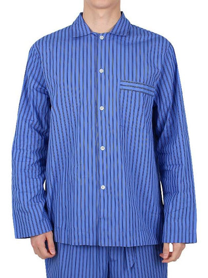 Poplin Striped Pajamas Long Sleeve Shirt SWT BS - TEKLA - BALAAN 2