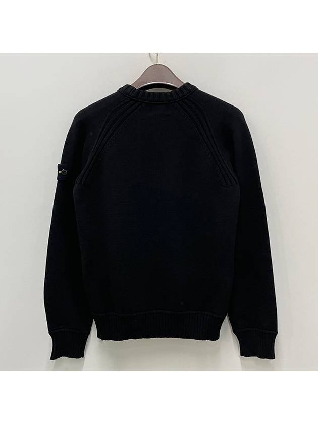 Kids Wappen Patch Cotton Knit Sweater Black 7716515A2 V0029 - STONE ISLAND - BALAAN 3