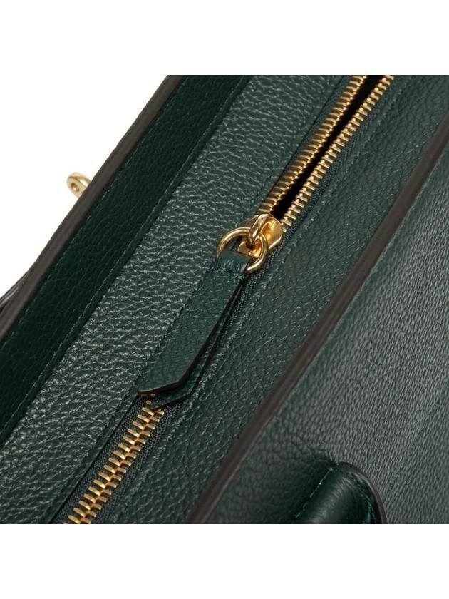 Small Classic Grain Zipper Tote Bag Green - MULBERRY - BALAAN 4