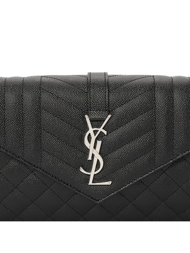 Matelasse Monogram Chain Cross Bag Black - SAINT LAURENT - BALAAN 9