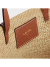 Teen Supple Classic Panier Raffia Calfskin Tote Bag Tan - CELINE - BALAAN 6