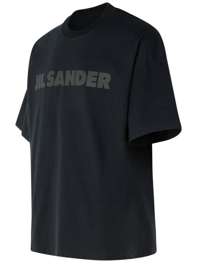 Logo Print Short Sleeve T-Shirt Black - JIL SANDER - BALAAN 3