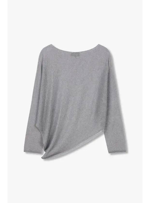 Women s Metallic Assistant Sweater Steel Gray - EMPORIO ARMANI - BALAAN 1