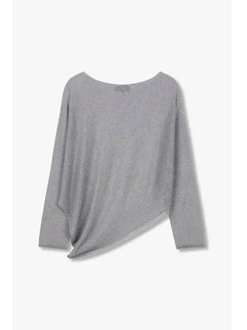 Women s Metallic Assistant Sweater Steel Gray - EMPORIO ARMANI - BALAAN 1