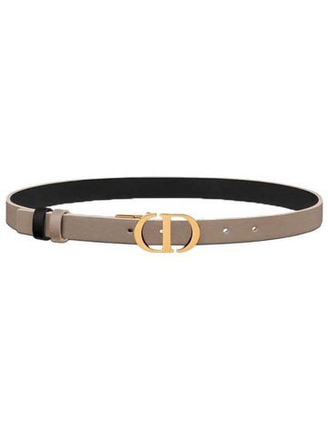 30 Montaigne Reversible Leather Belt Hazelnut Black - DIOR - BALAAN 1