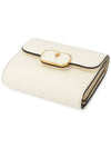 Women's V Logo Half Wallet White - VALENTINO - BALAAN 4