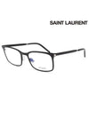 Eyewear Square Metal Glasses Frame Black - SAINT LAURENT - BALAAN.