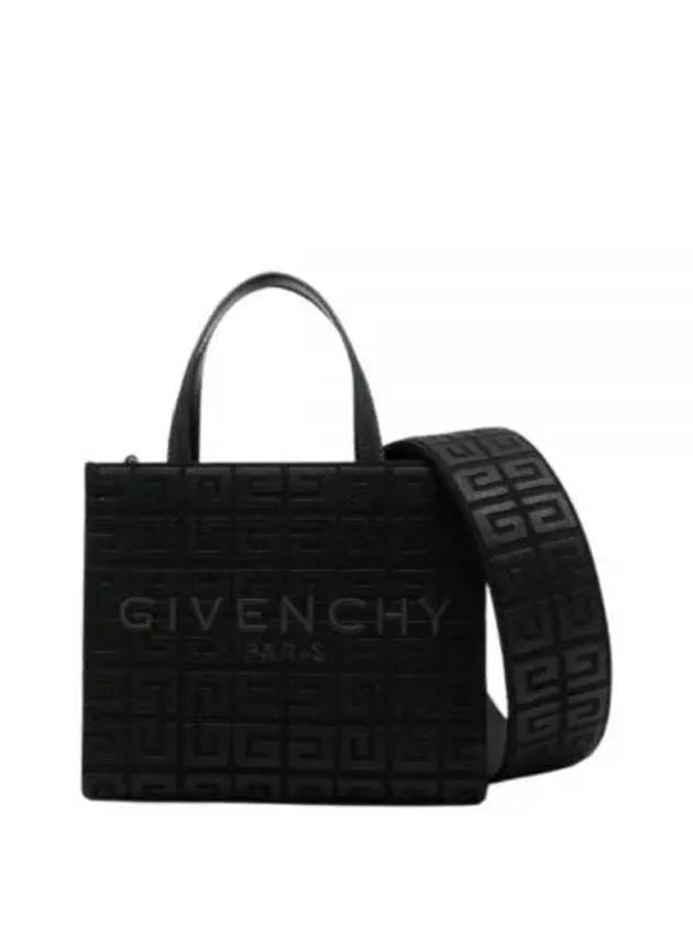 Mini G-Tote Shopping Bag In 4G Embroidery Black - GIVENCHY - BALAAN 2