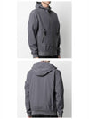 Men's Light Soft Shell R Hooded Jacket Dark Grey - STONE ISLAND - BALAAN 6