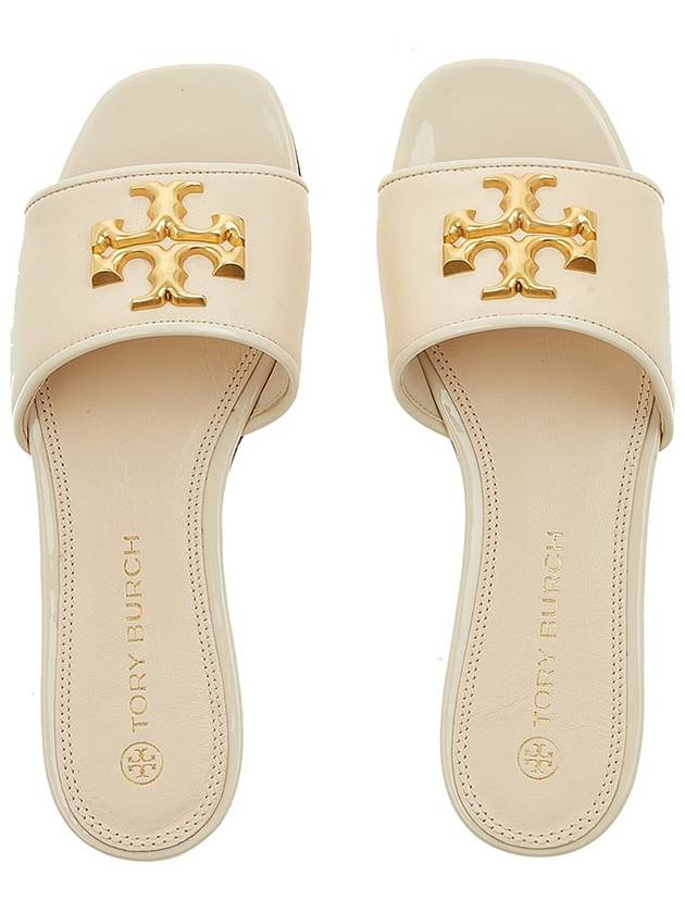 Logo Eleanor Slippers Cream - TORY BURCH - BALAAN 7