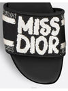 Dway Slide Black White Embroidered Cotton KCO136EZD S900 - DIOR - BALAAN 4