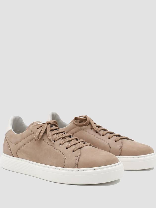 Suede Low Top Sneakers Beige - BRUNELLO CUCINELLI - BALAAN 3