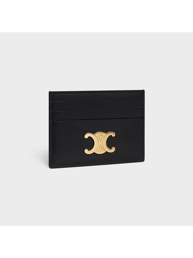 Triomphe Shiny Calfskin Card Wallet Black - CELINE - BALAAN 3