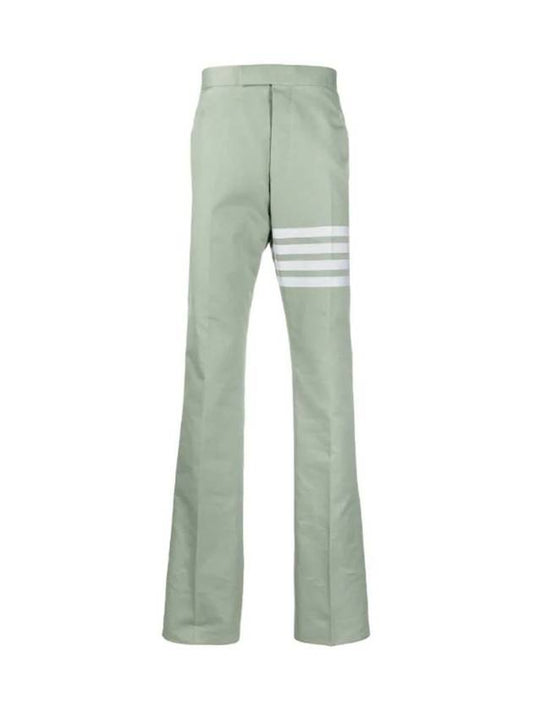 diagonal bar tailored straight pants - THOM BROWNE - BALAAN 1