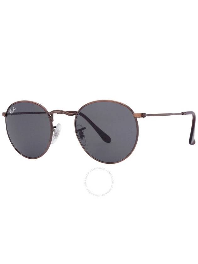 Ray Ban Round Metal Antiqued Blue Round Men's Sunglasses RB3447 9230R5 47 - RAY-BAN - BALAAN 3