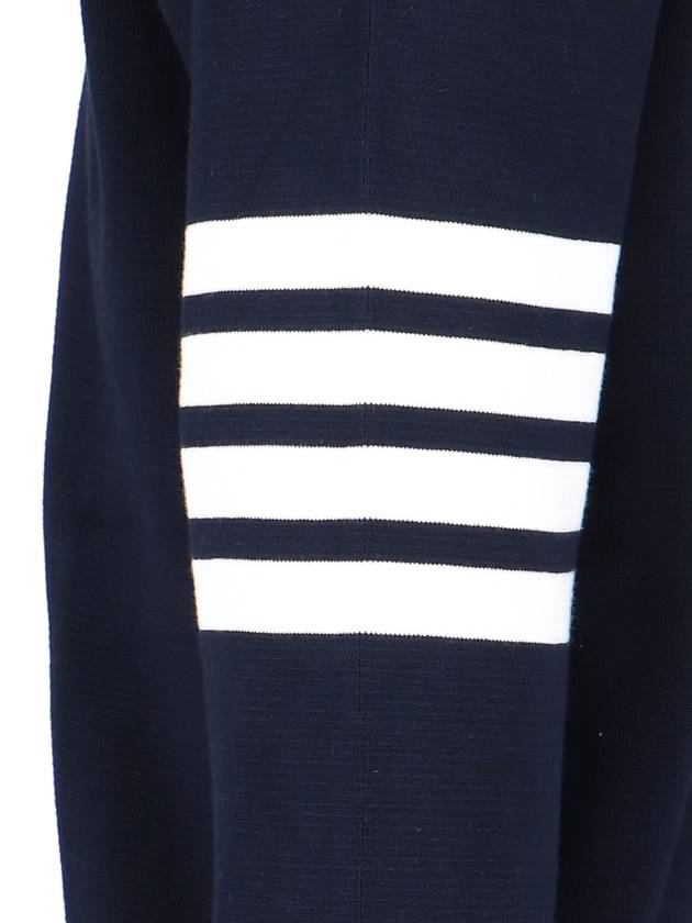 4 Bar Armband Milano Stitch Knit Top Navy - THOM BROWNE - BALAAN 6