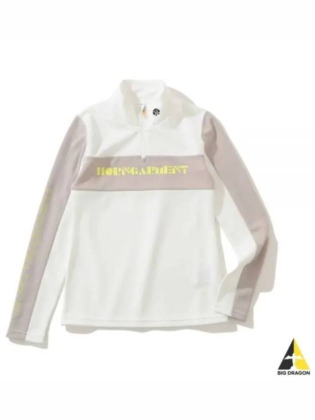 Golf wear half zip up women s long sleeve t shirt HCW 2C AU01 OFFwhite - HORN GARMENT - BALAAN 1