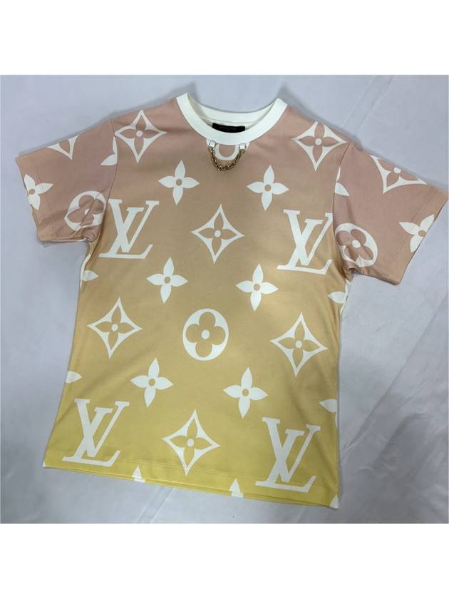 XS LV Women s Sunrise Monogram Short Sleeve T Shirt - LOUIS VUITTON - BALAAN 5