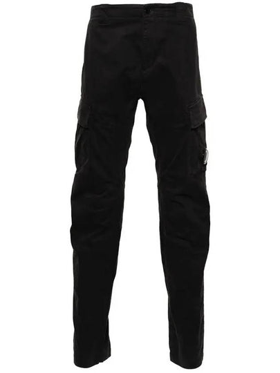 Stretch Sateen Ergonomic Lens Double Cargo Straight Pants Black - CP COMPANY - BALAAN 2