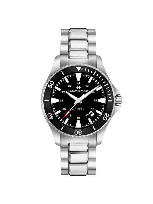 Khaki Navy Scuba Auto 40MM Metal Watch Black - HAMILTON - BALAAN 1