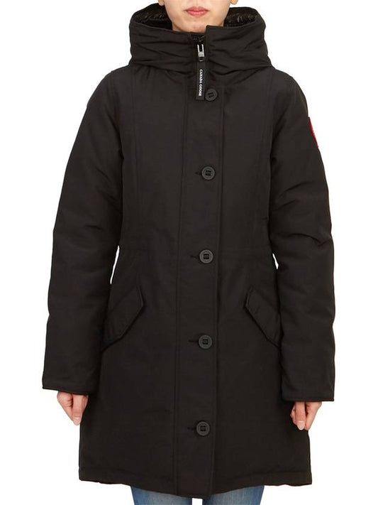 Women's Rossclair Hooded Parka Black - CANADA GOOSE - BALAAN 2