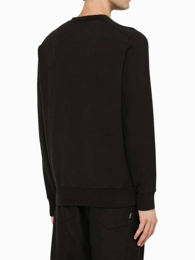 Ghost Piece Cotton Stretch Fleece Sweatshirt Black - STONE ISLAND - BALAAN 3