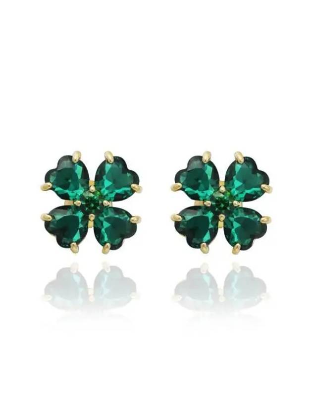 Idyllia Stud Earrings Green - SWAROVSKI - BALAAN 3