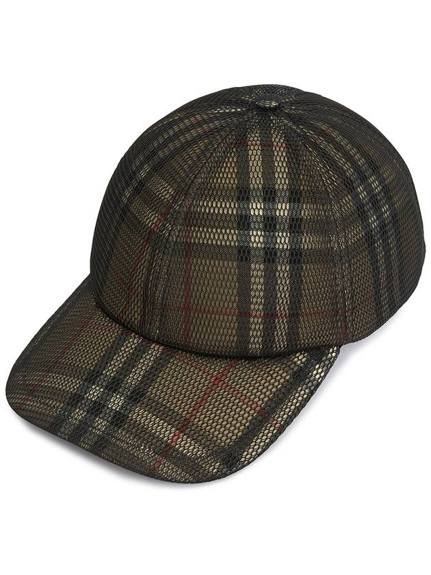 Mesh Overlay Check Ball Cap Beige - BURBERRY - BALAAN 2