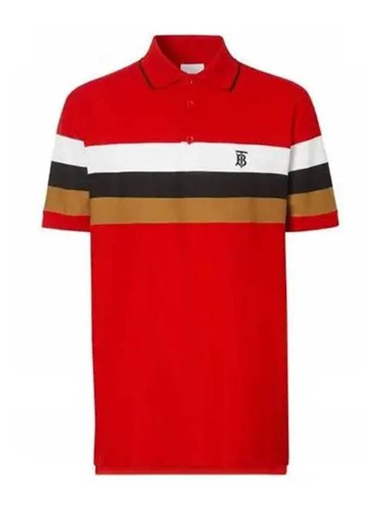 TB logo striped short sleeve PK shirt red - BURBERRY - BALAAN 2