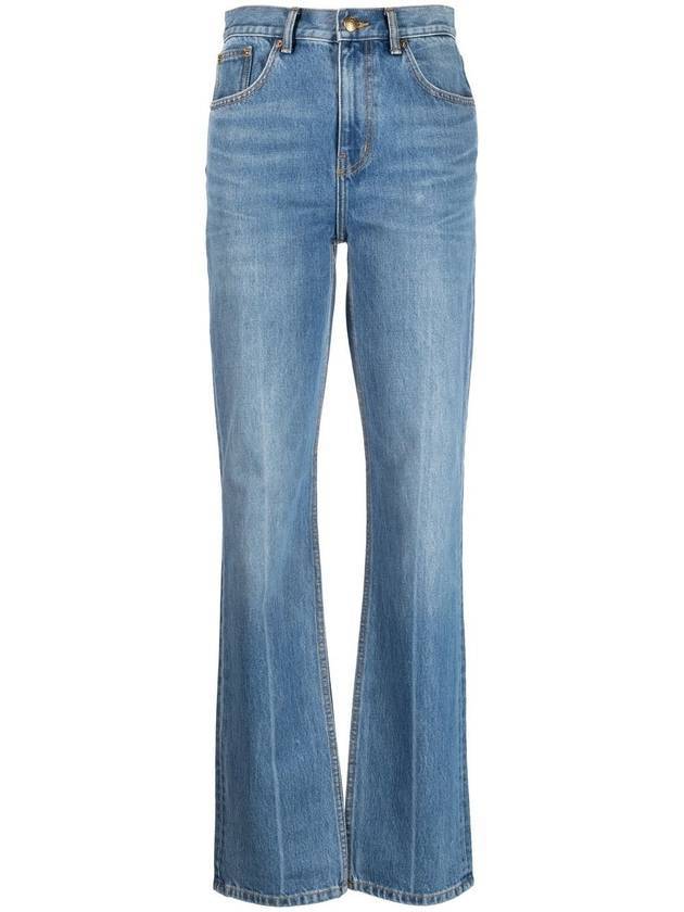 Women's Mid-Rise Straight Jeans Blue - TORY BURCH - BALAAN.