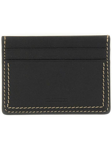 LEATHER CARD HOLDER - JIL SANDER - BALAAN 1