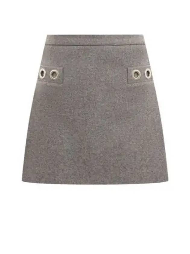 Eyelet Wool Mini Skirt 3741MDD11XB 247608 96 - MSGM - BALAAN 1