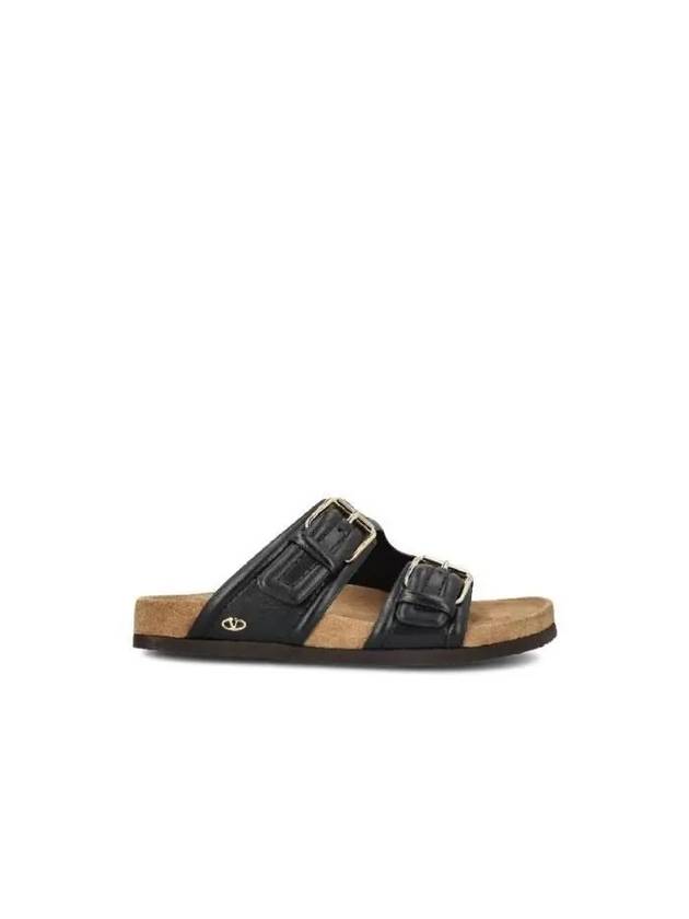 Buckle Strap Leather Sandals 4W0S0IZ4VRN YVN - VALENTINO - BALAAN 1