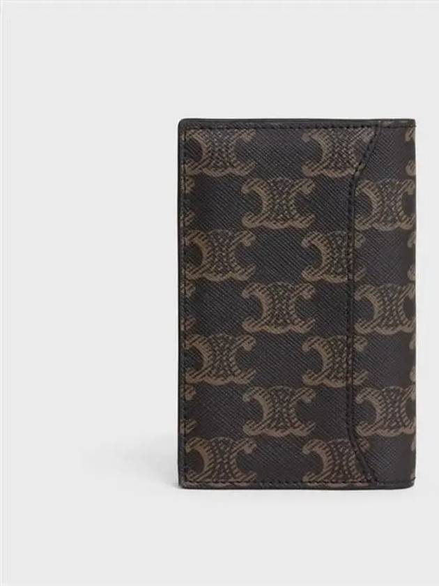 Triomphe Vertical Card Wallet Black - CELINE - BALAAN 5