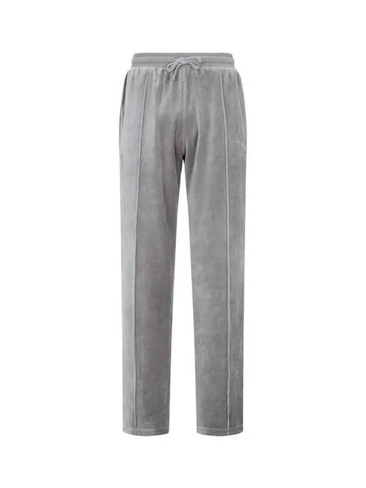 UNDERWEAR ARMANI 30 9 29 Men s Embroidered Logo Velvet Pintuck Pants Gray 271583 - EMPORIO ARMANI - BALAAN 1