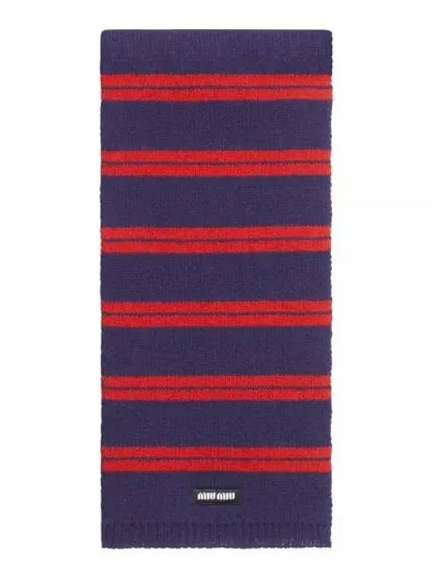 Cashmere Blend Scarf Red - MIU MIU - BALAAN 2