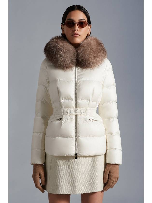 Women's Boed Fur Hooded Down Short Padding White - MONCLER - BALAAN 5